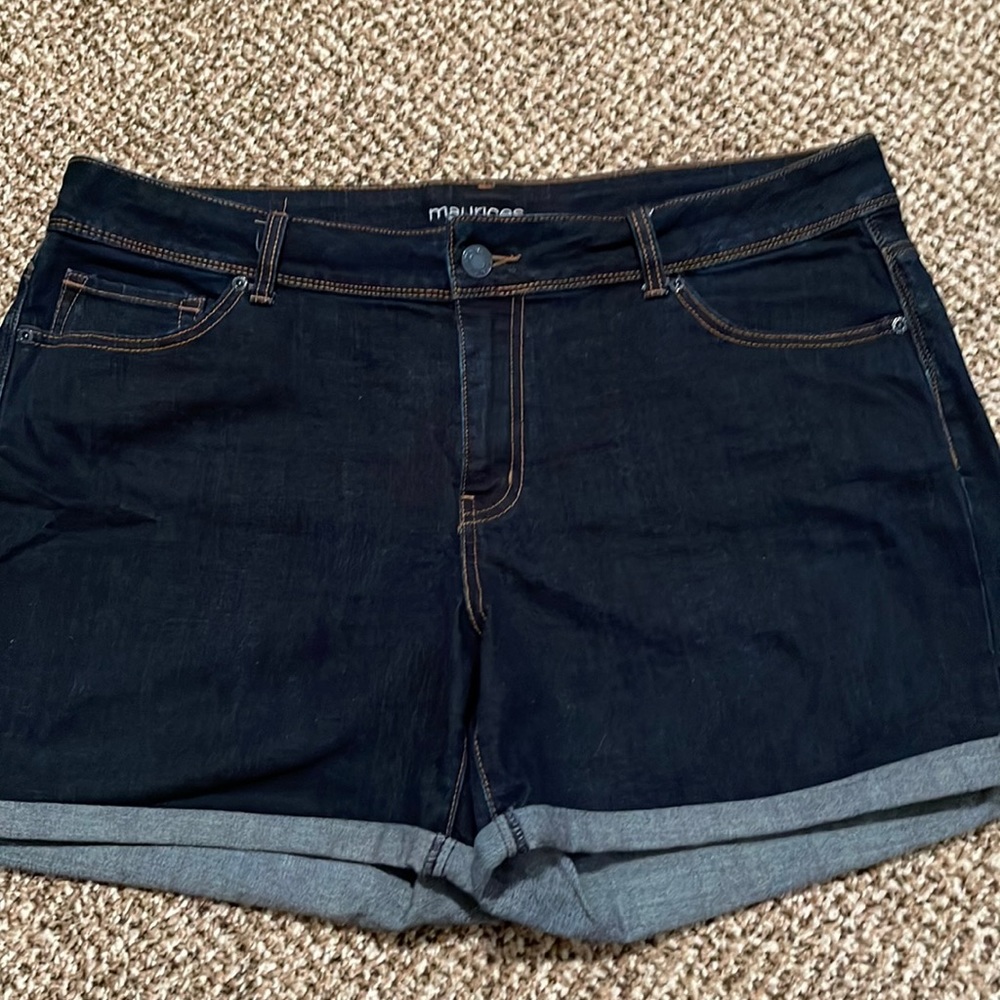 Maurices dark wash denim shorts